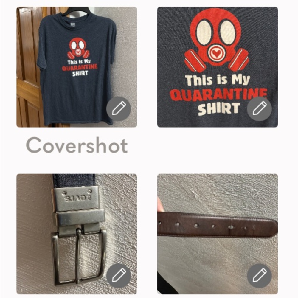 leather reversible belt Levi’s sz32/80 10P+ this is my quarantine shirt SzM